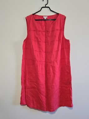 J. Jill Coral Linen Dress